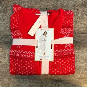Victoria's Secret Red Thermal Pajama Set